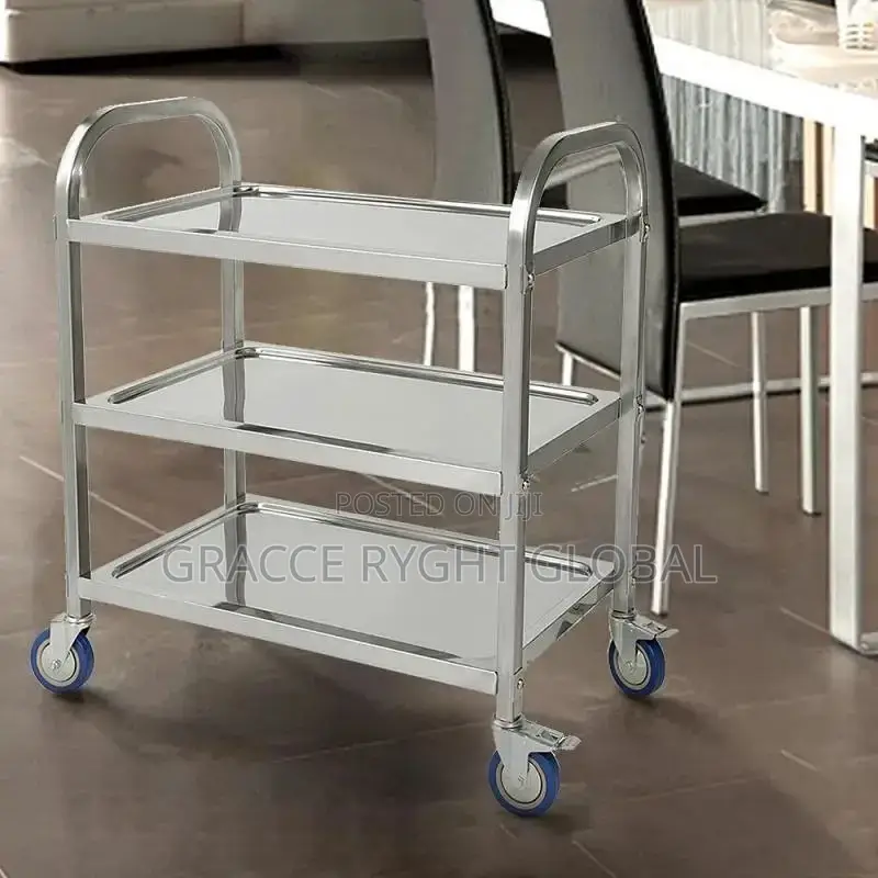 Quality Stainless Steel 3 Layer Food Trolley