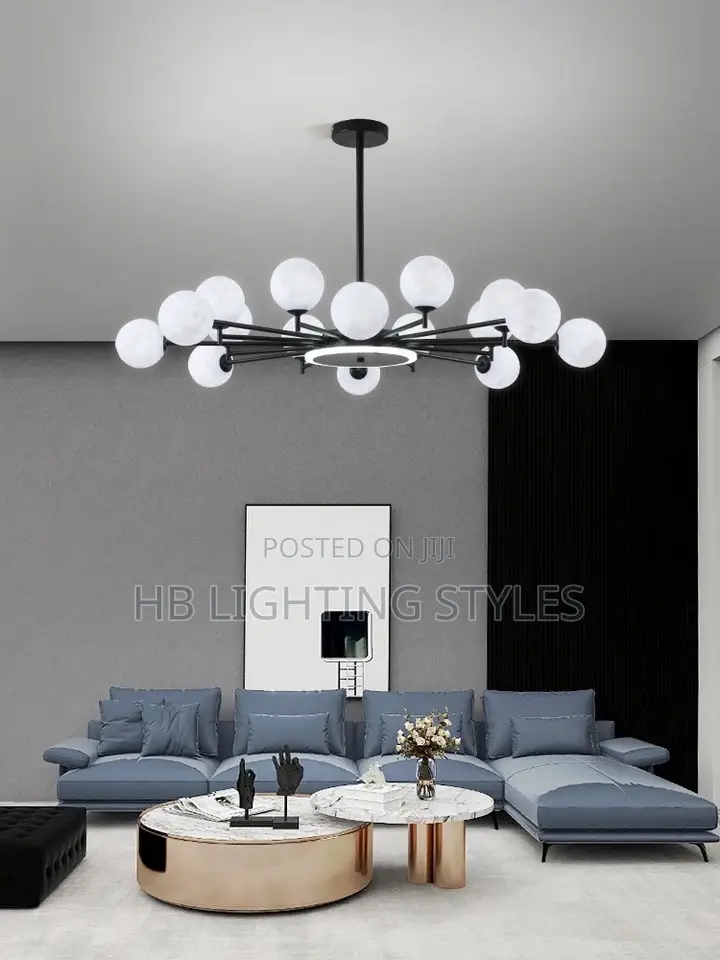 Modern and Simple LED Living Room Moon Light
