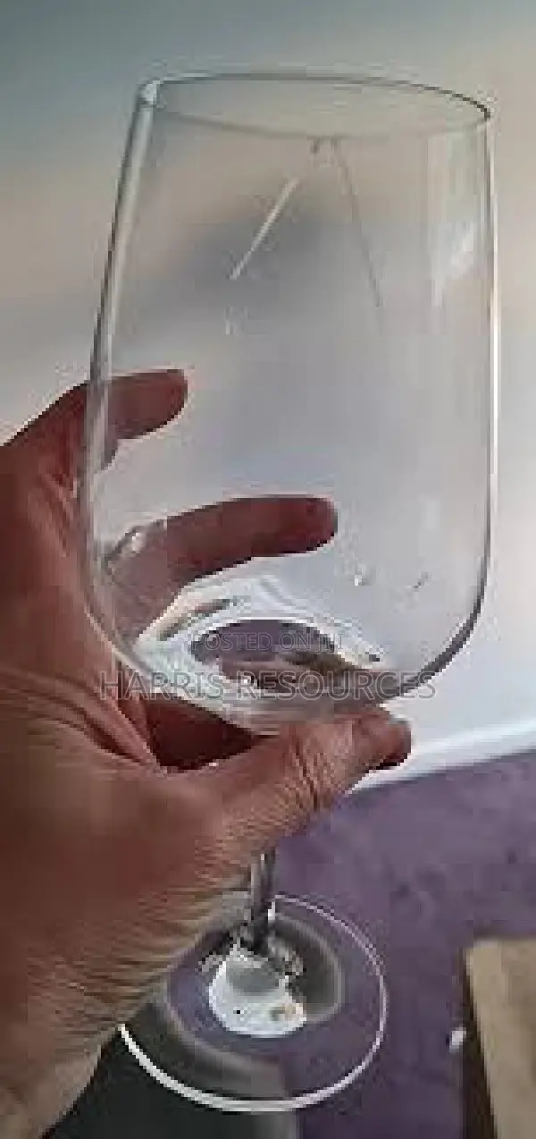 Red Cherry Goblet Transparent Wine Glass Cup - 6pcs