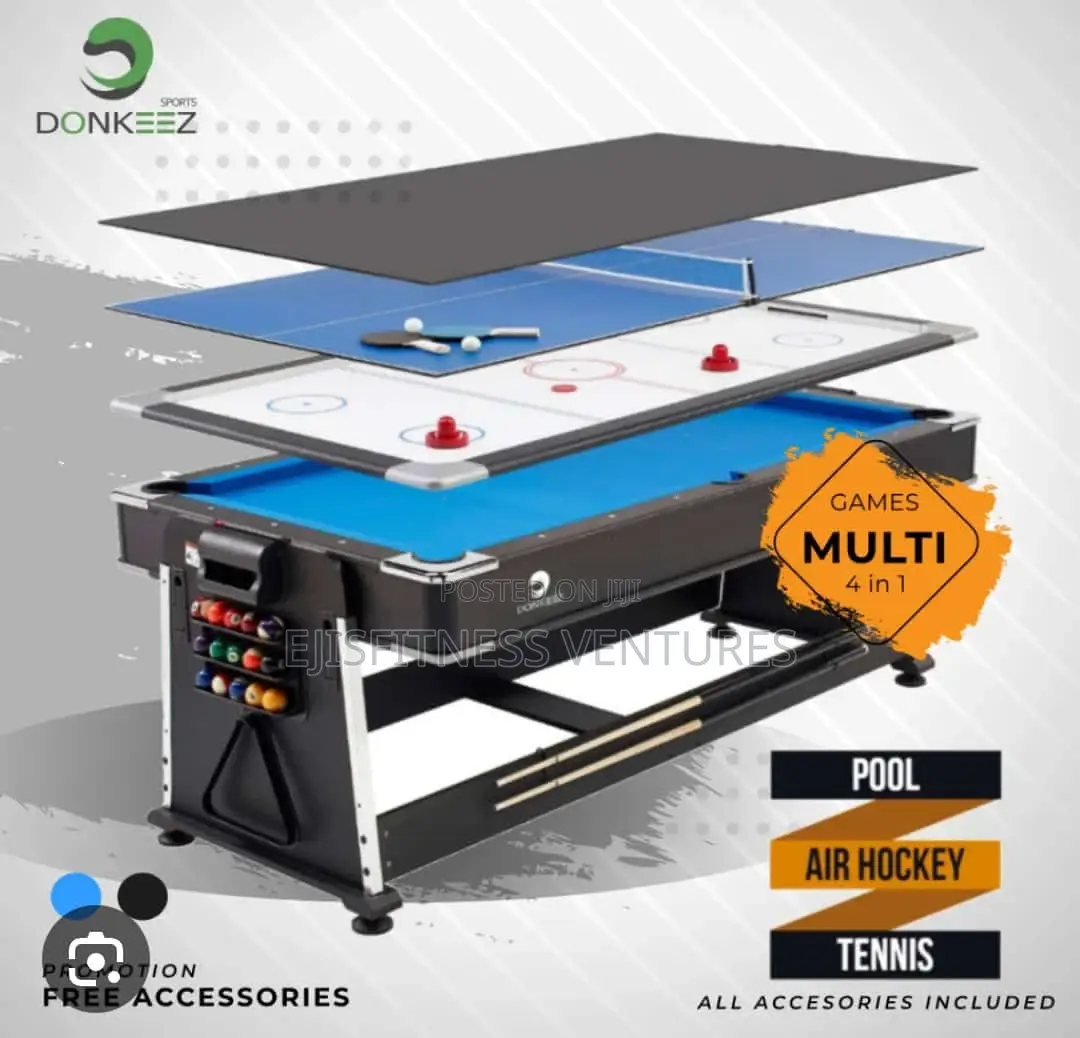 4in1 Revolver Pool ,Air Hockey and Tennis Table