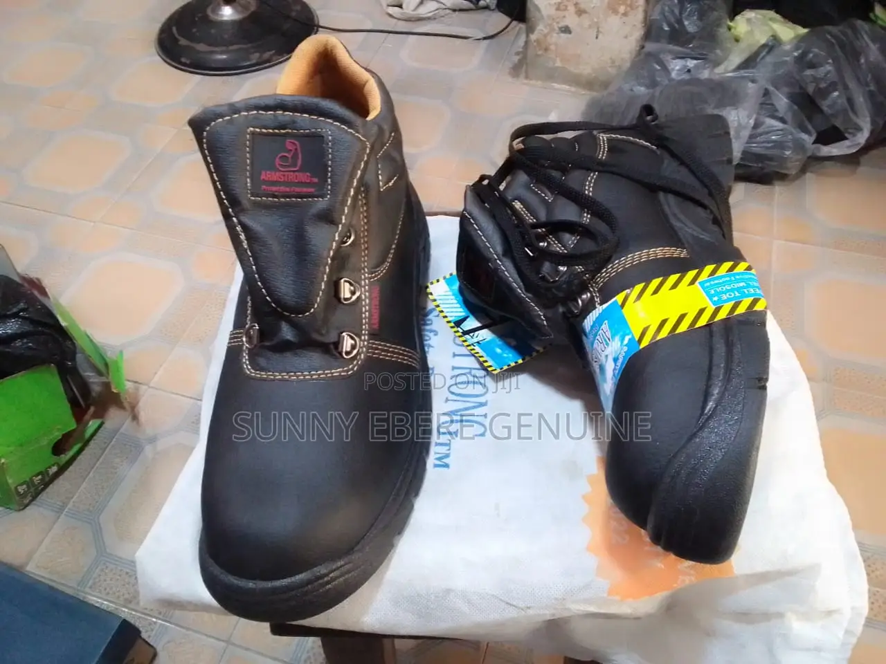 Black Steel Toe Cap Work Safety Shoes
