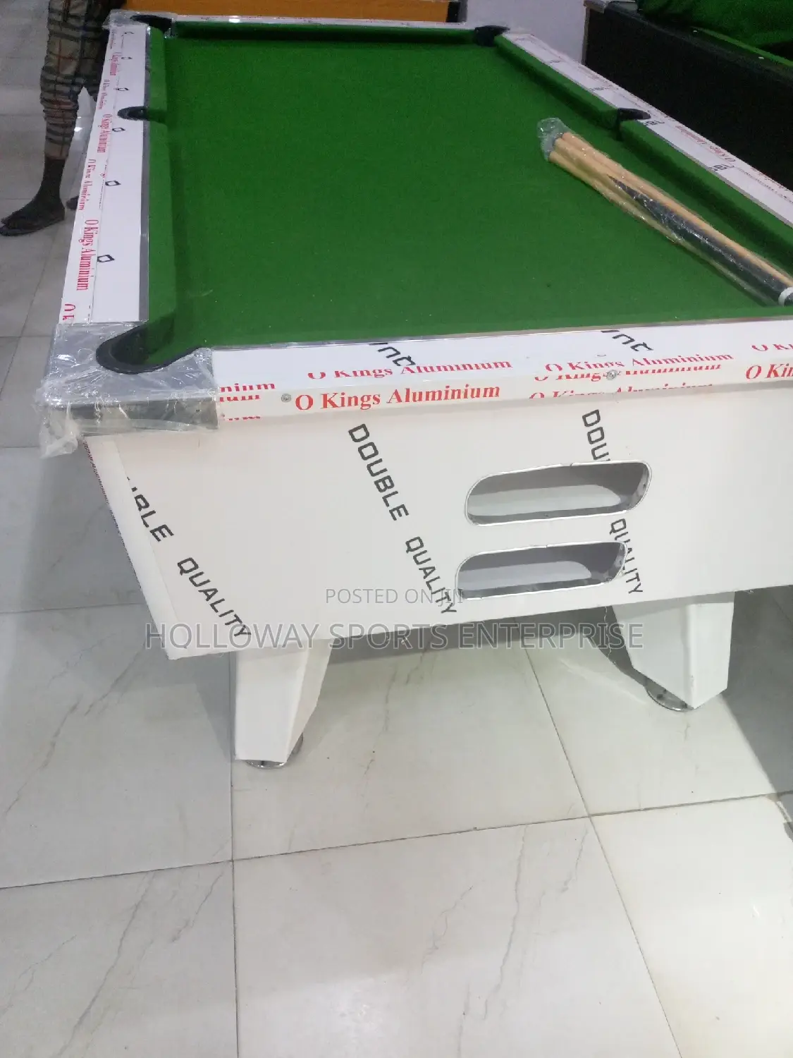White Gloss Marble And Coin Snooker Board