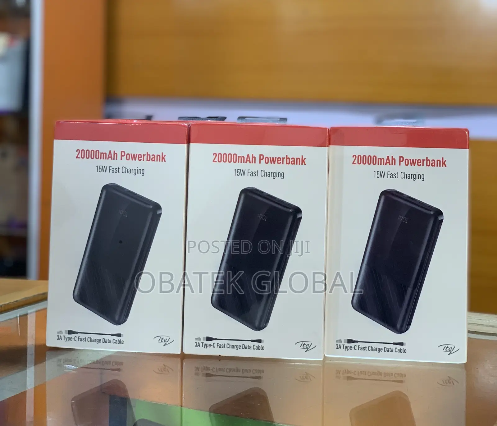 Itel 20,000mah Power Bank With 15W Fast Charging