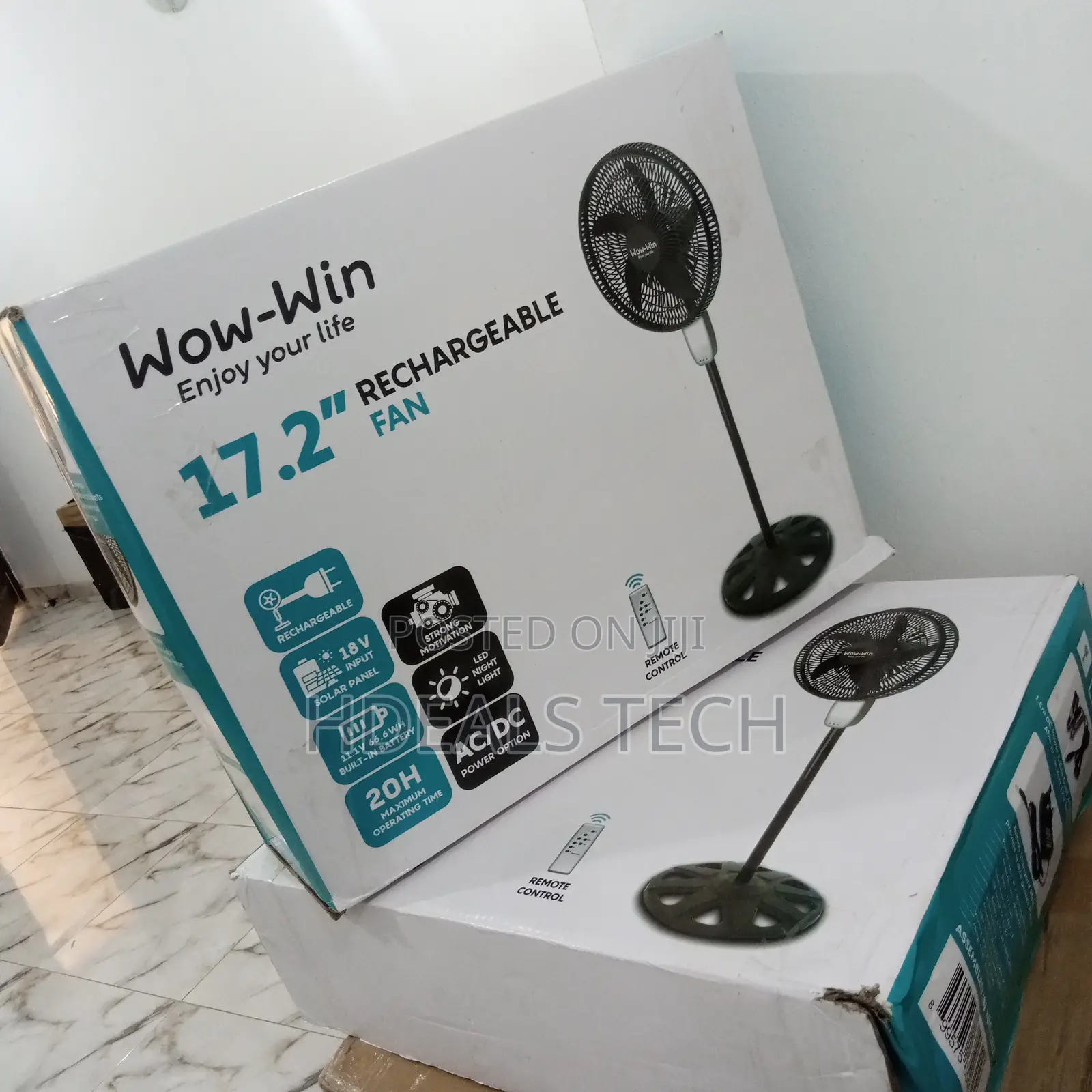 Effective Wow-Win 17.2 Rechargeable Fan