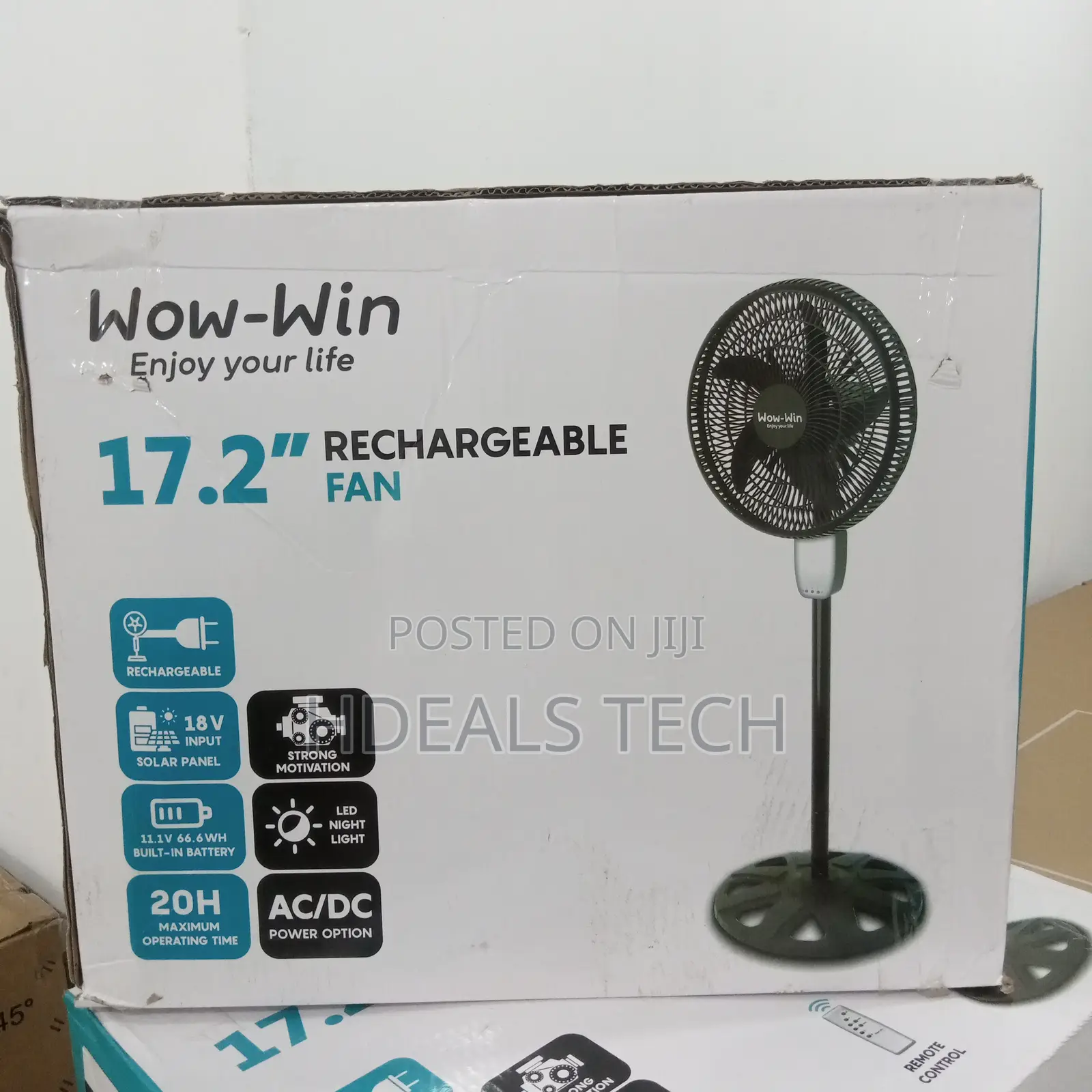Brand-New Wow-Win 17.2 Rechargeable Fan
