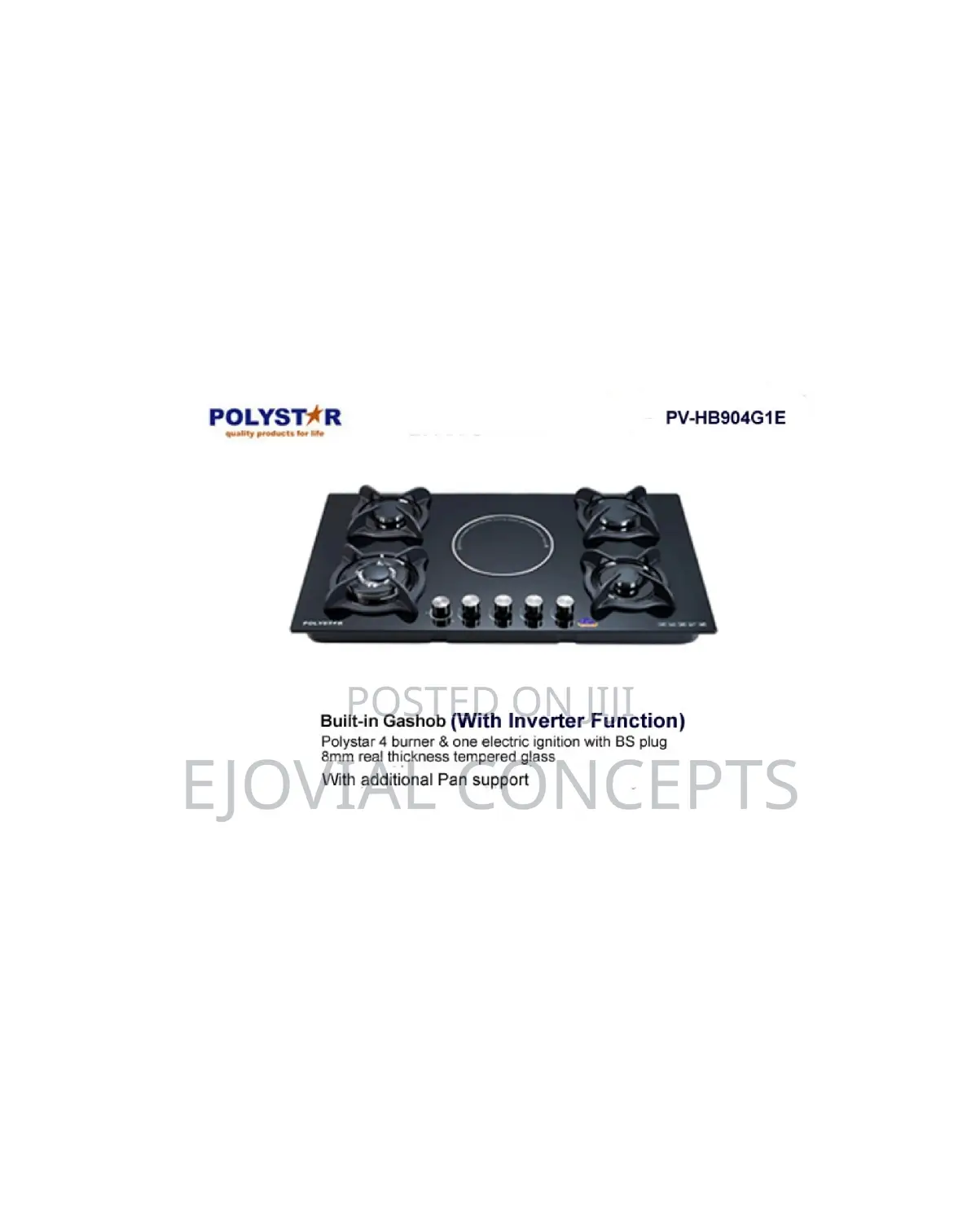 Polystar 4 Gas One Electric Gas Hob( Inverter)