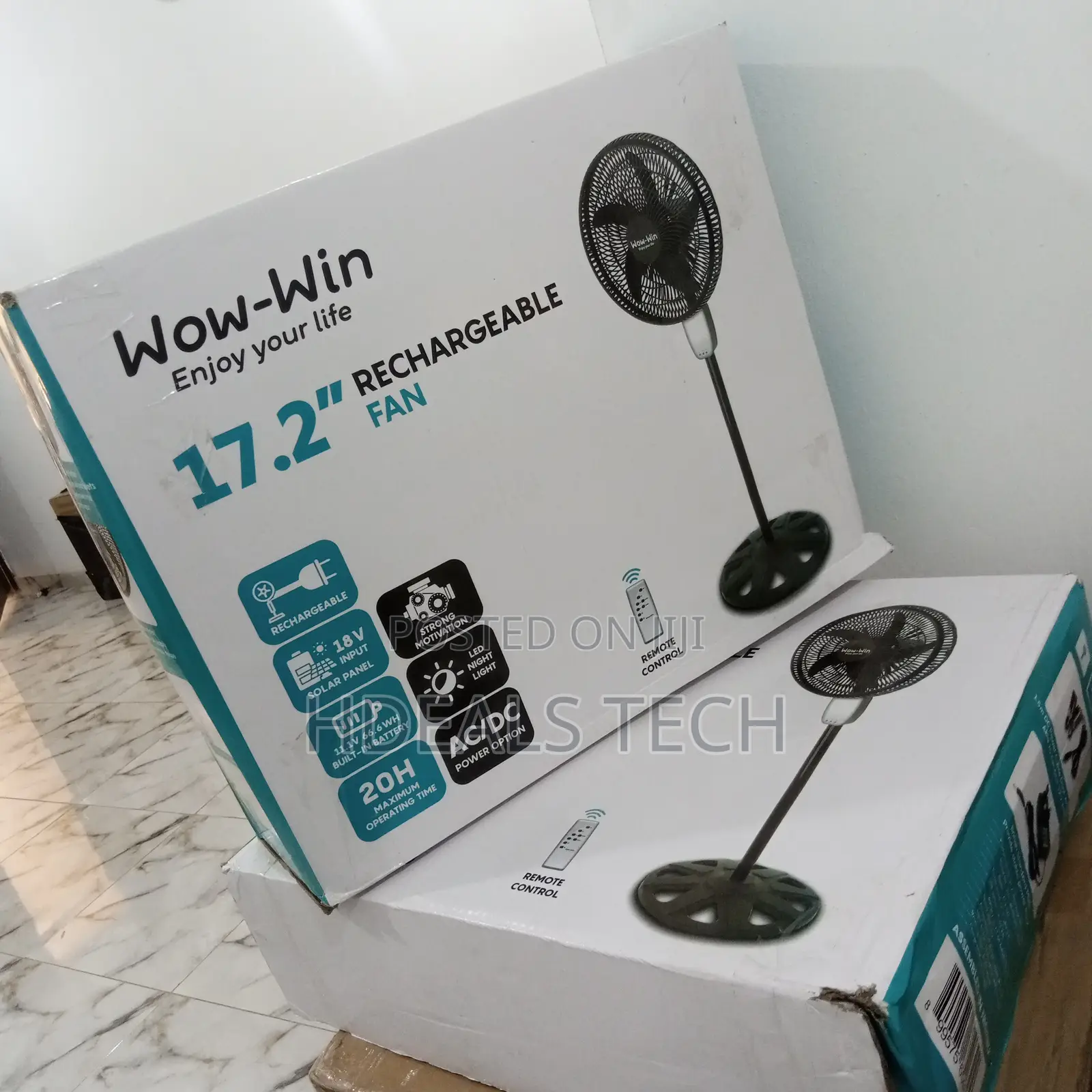 Top-Class Wow-Win 17.2 Rechargeable Fan