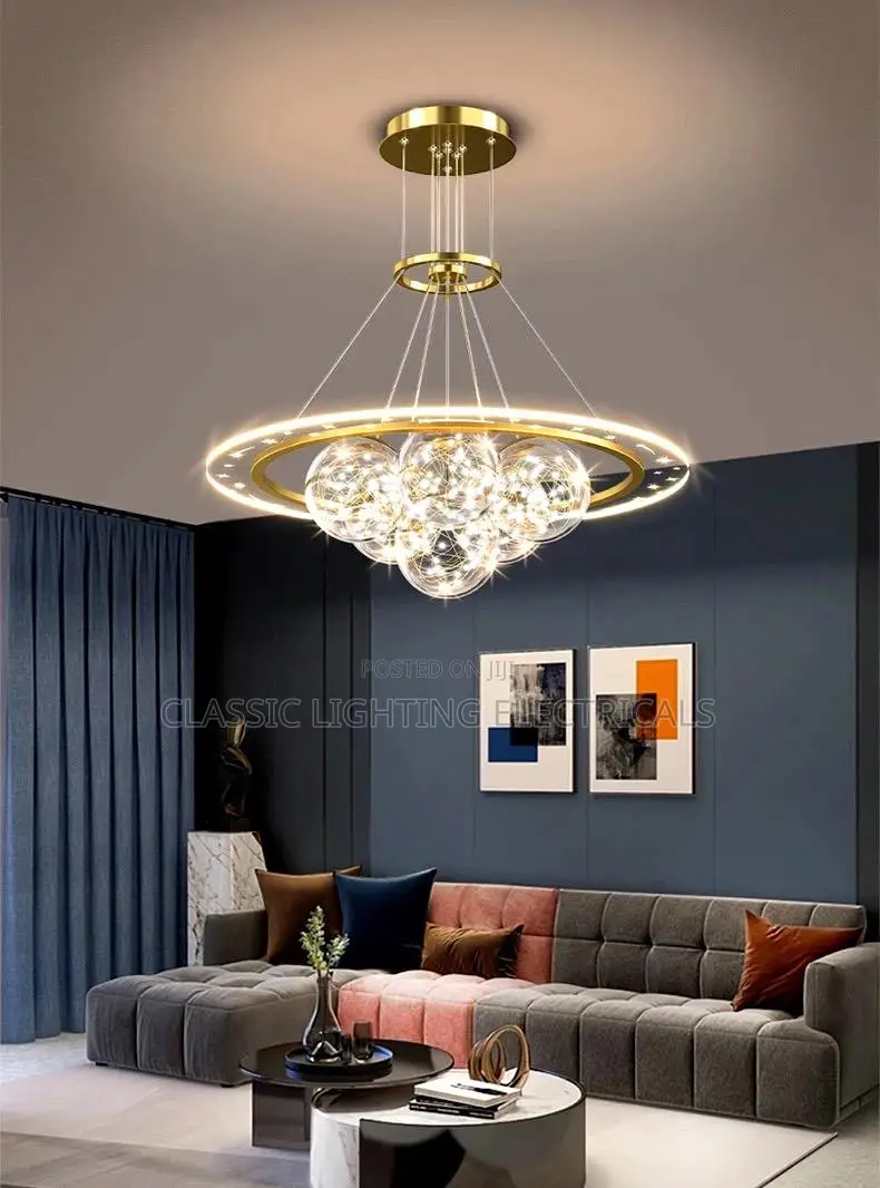 Living Room Pendant Lamp Nordic Creative Bubble Glass Led