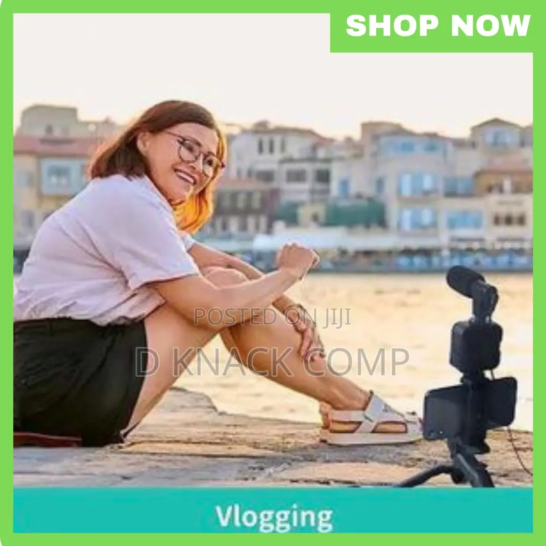 Selfie Stick Vlog Kit With LED Video Light Microphone Tripod