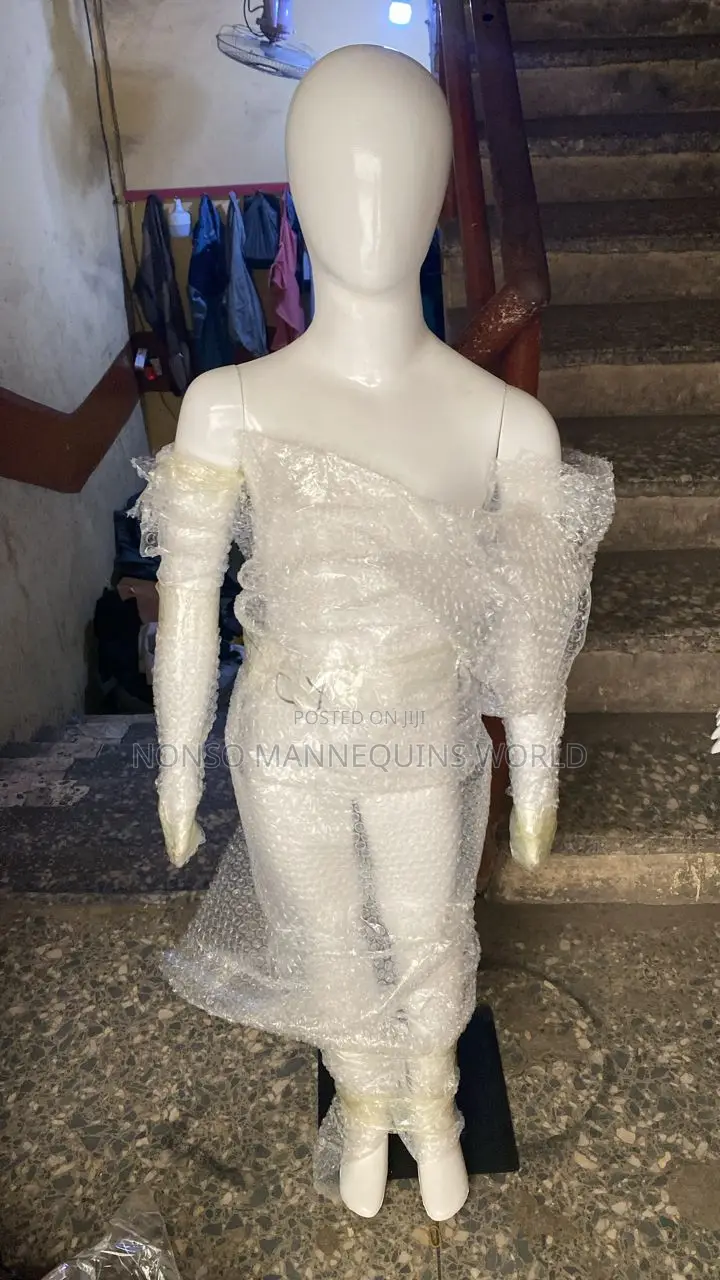 Age 8 To 12 Years Unisex White Glossy Kids Mannequin