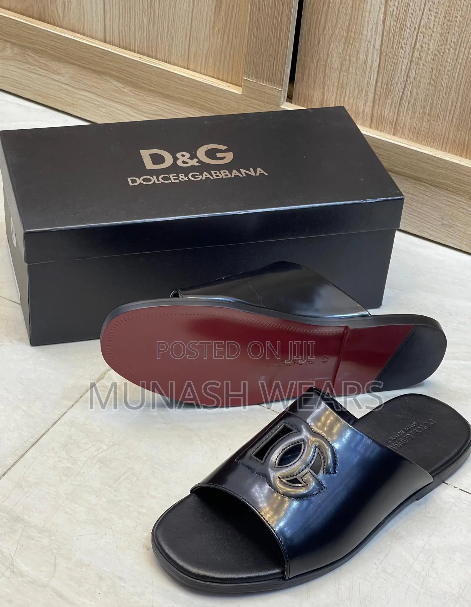 Original Italian Leather D G Slipers