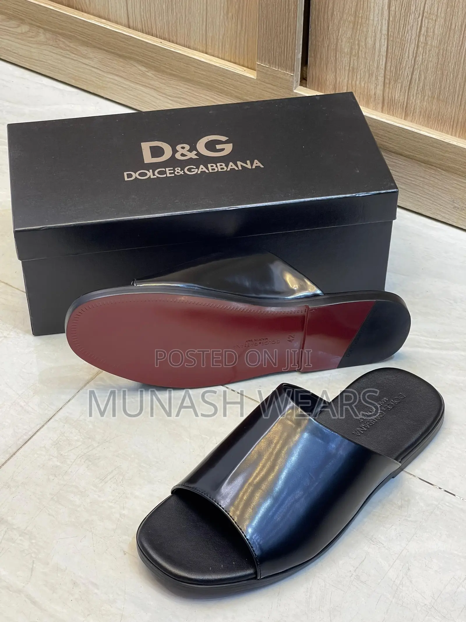 Original Italian Leather D G Slipers