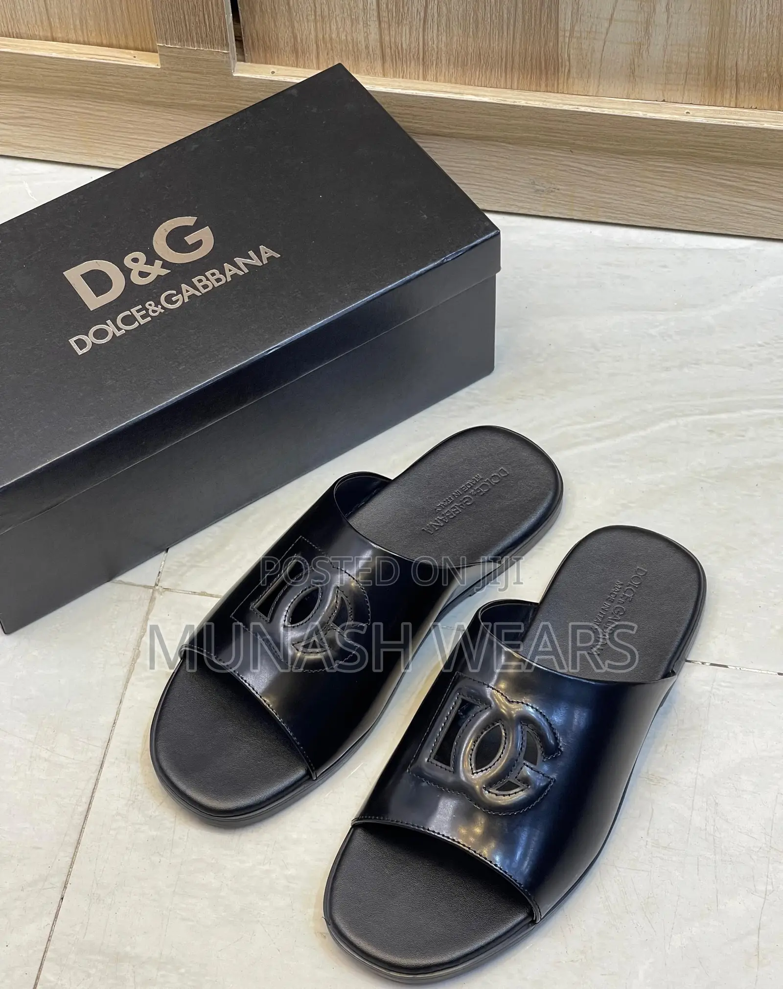 Original Italian Leather D G Slipers
