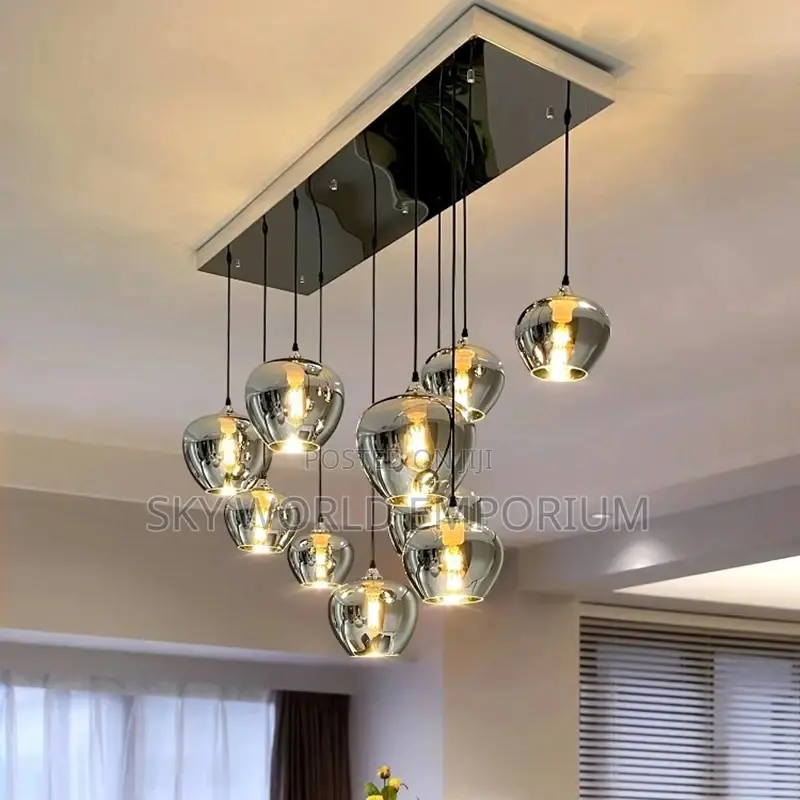 Nordic Luxury Glass Long Chandelier