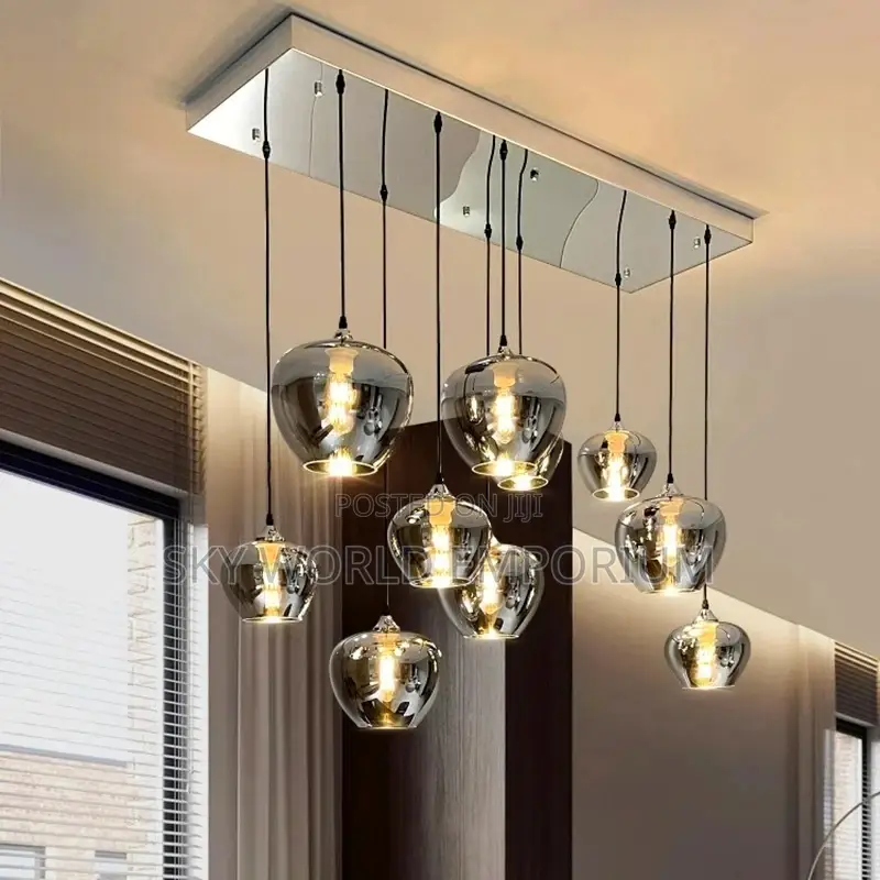 Nordic Luxury Glass Long Chandelier