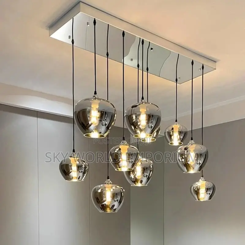Nordic Luxury Glass Long Chandelier