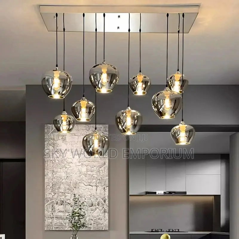 Nordic Luxury Glass Long Chandelier