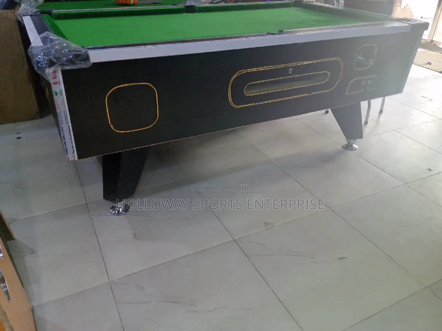 Super Black Gloss Marble And Coin Snooker Board