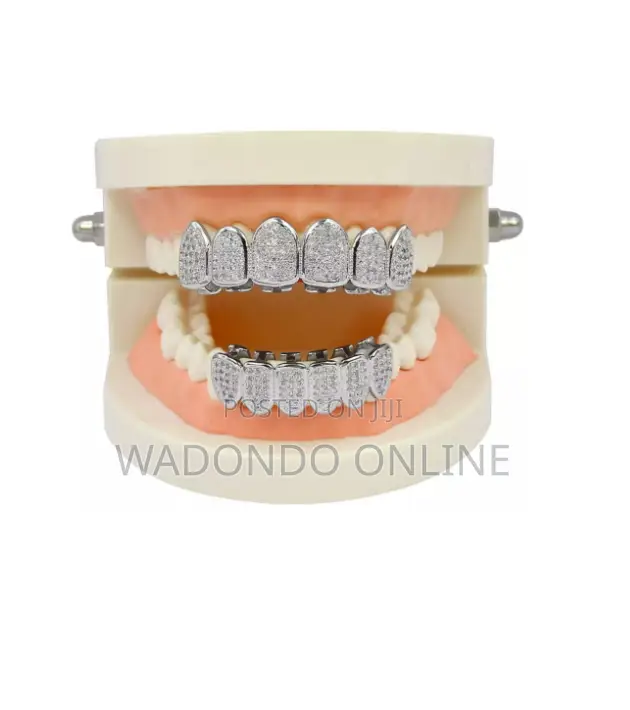 Micro Embedded Zircon Silver Grillz Hip Hop Silver Grillz