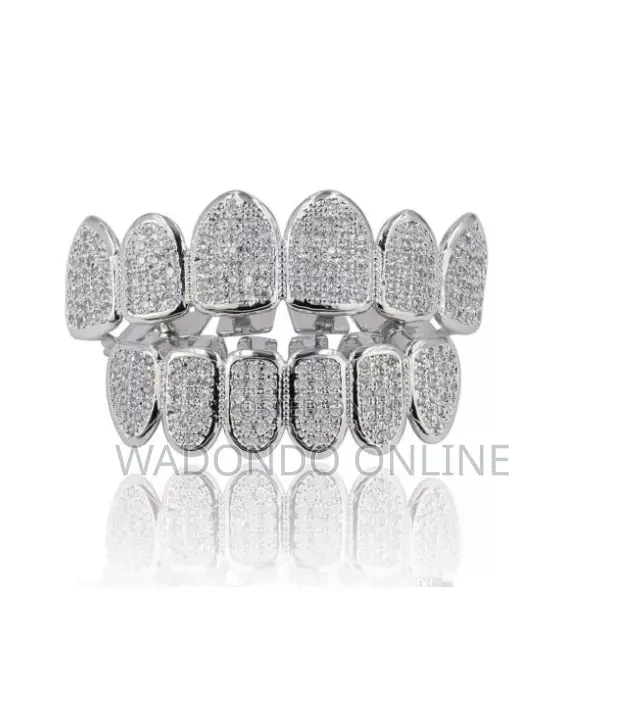 Micro Embedded Zircon Silver Grillz Hip Hop Silver Grillz