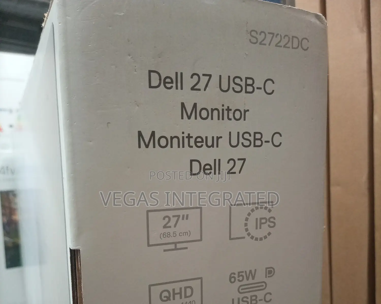 Dell S2722dc 27 Inch Qhd Ips Monitor,Usb-c,Built-in Speakers