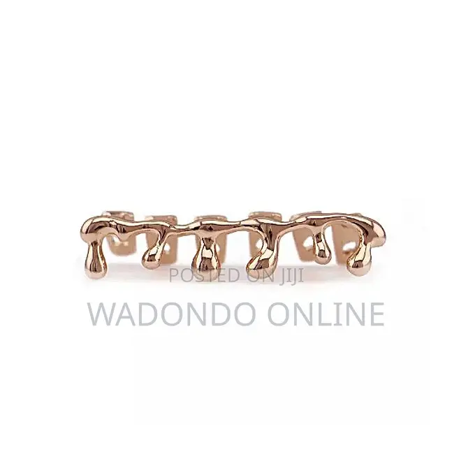 Unisex Drip Teeth Tooth Grillz-Rose Gold