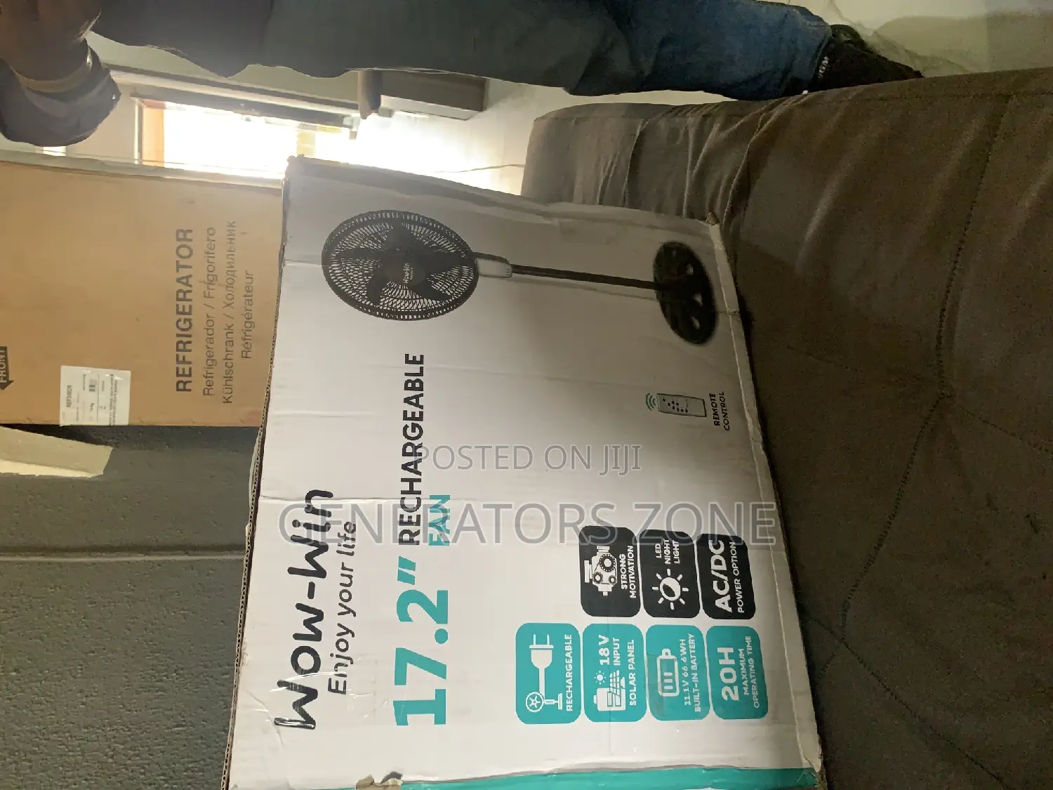 Fast Cooling 17.2 Rechargeable Standing Fan