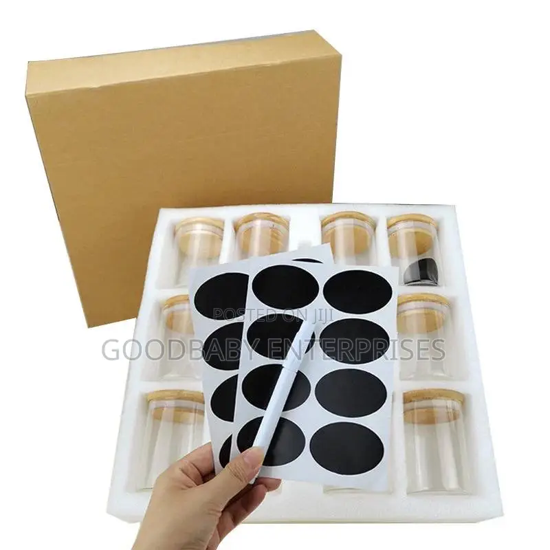 Glass Jars With Bamboo Lids, Food Storage Containers