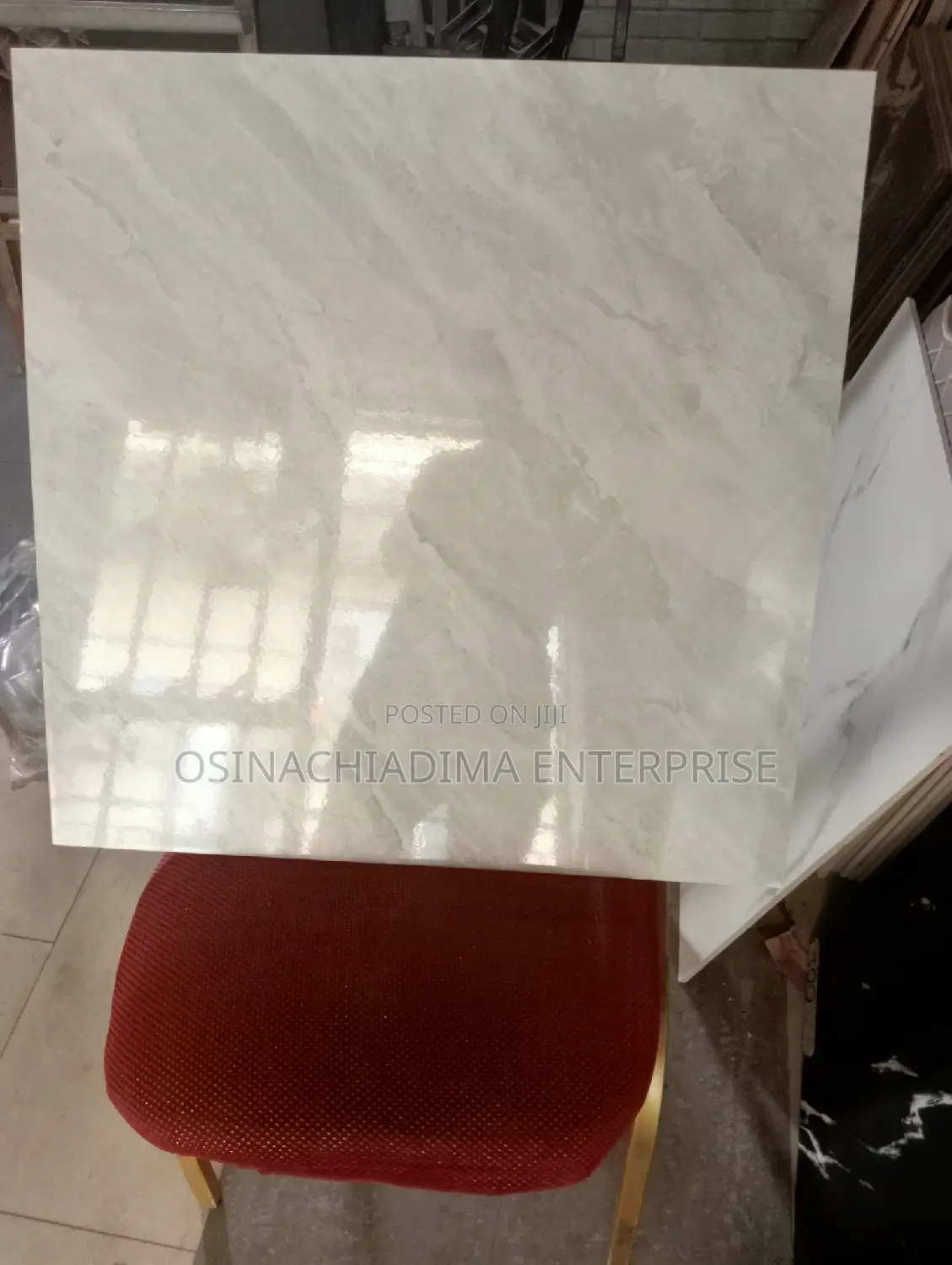 Grey Glossy Floor Tiles