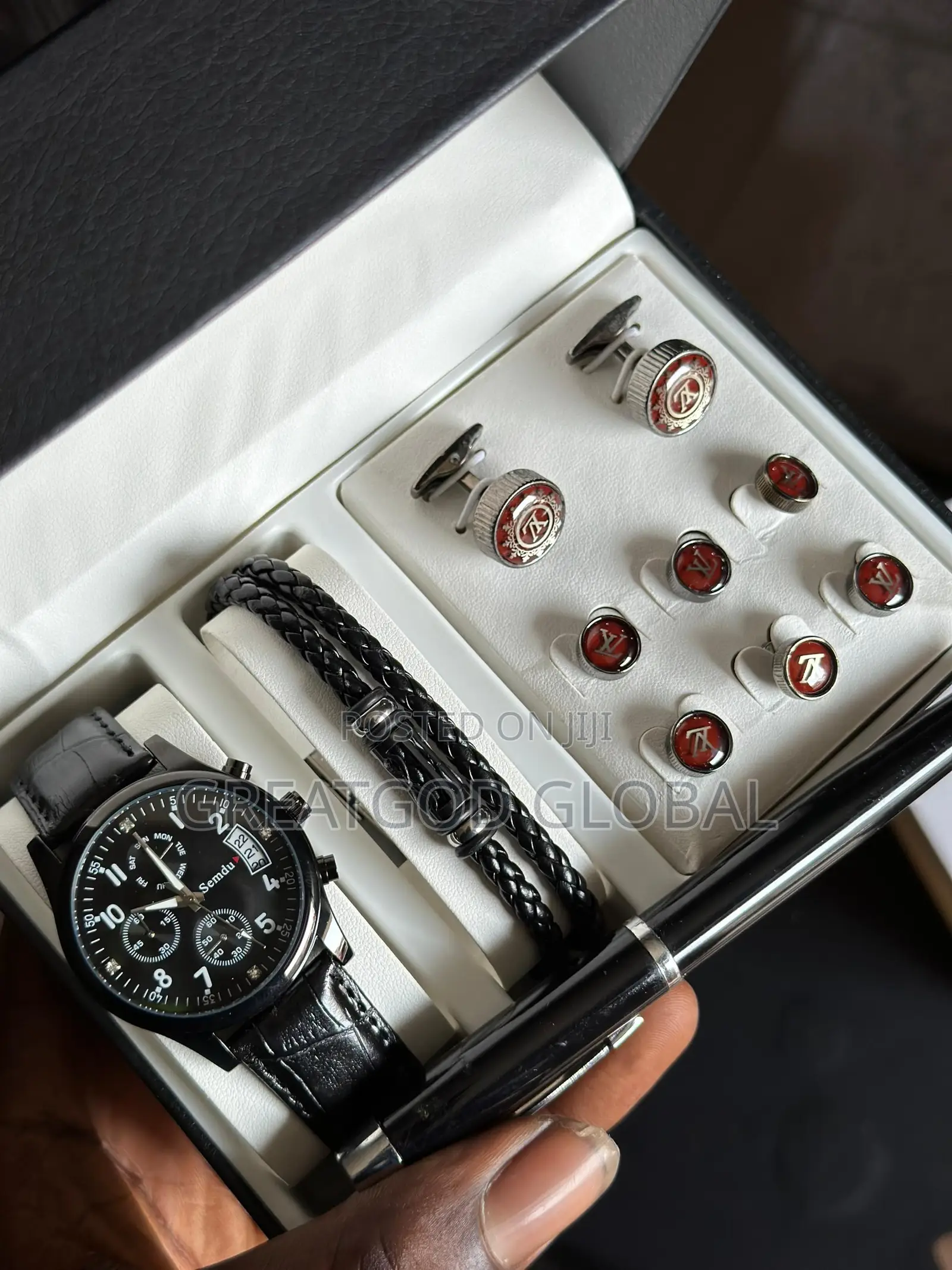 Chronograph Wristwatch Set, Bangles, CUFFLINKS