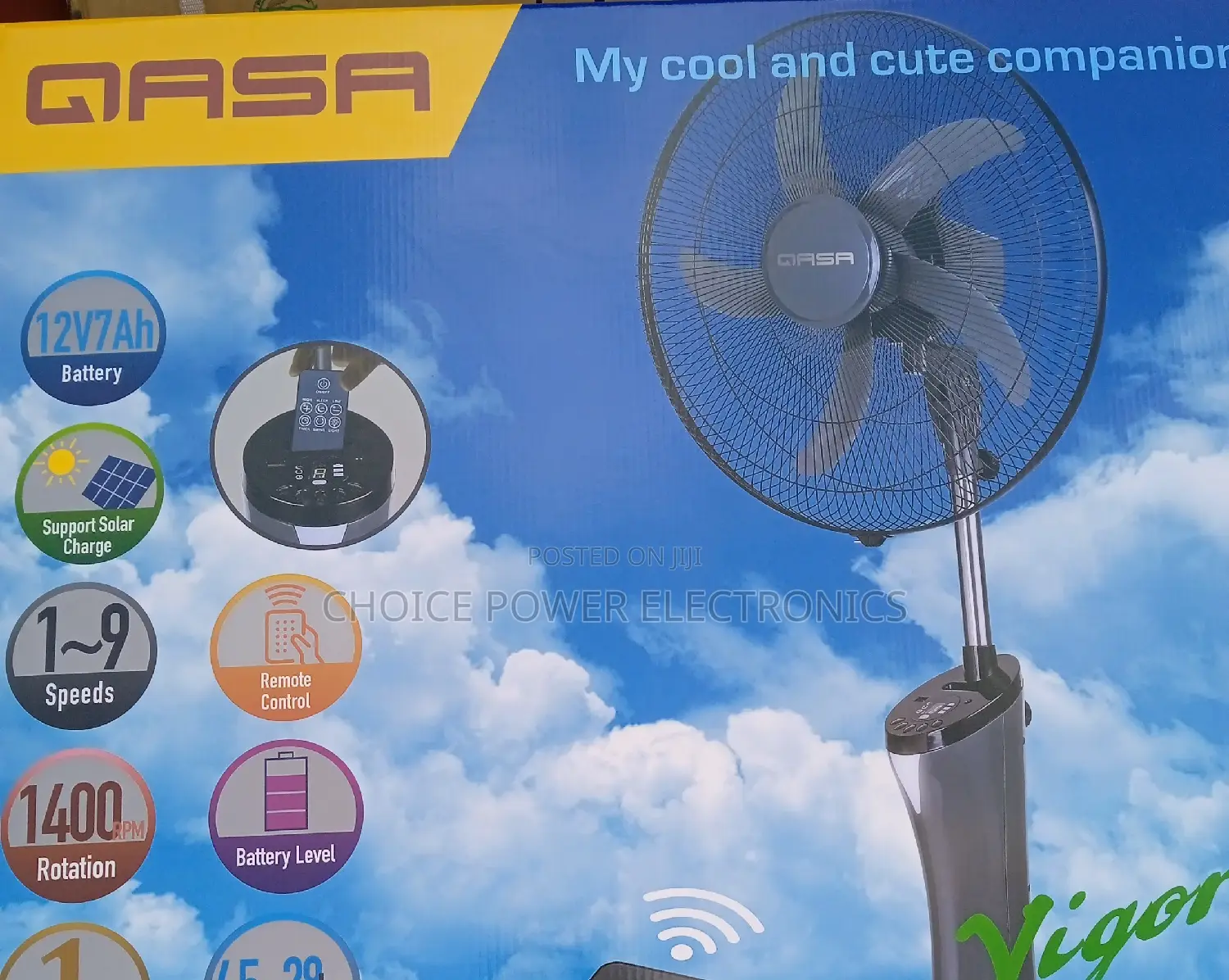 Qasa Rechargeable Fan 18inches