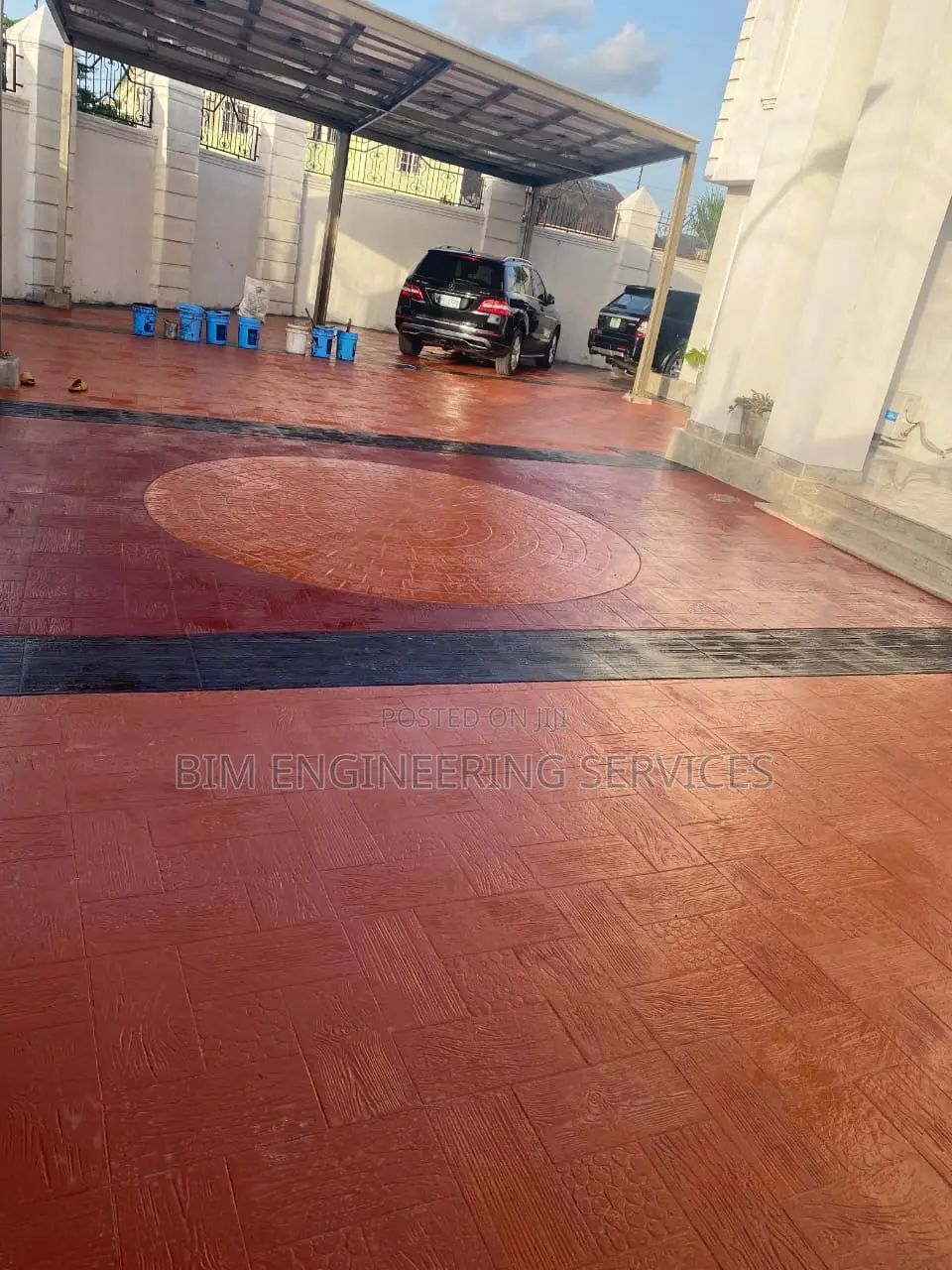 Floor Painting, Acrylic Polish, Incrate Stamping