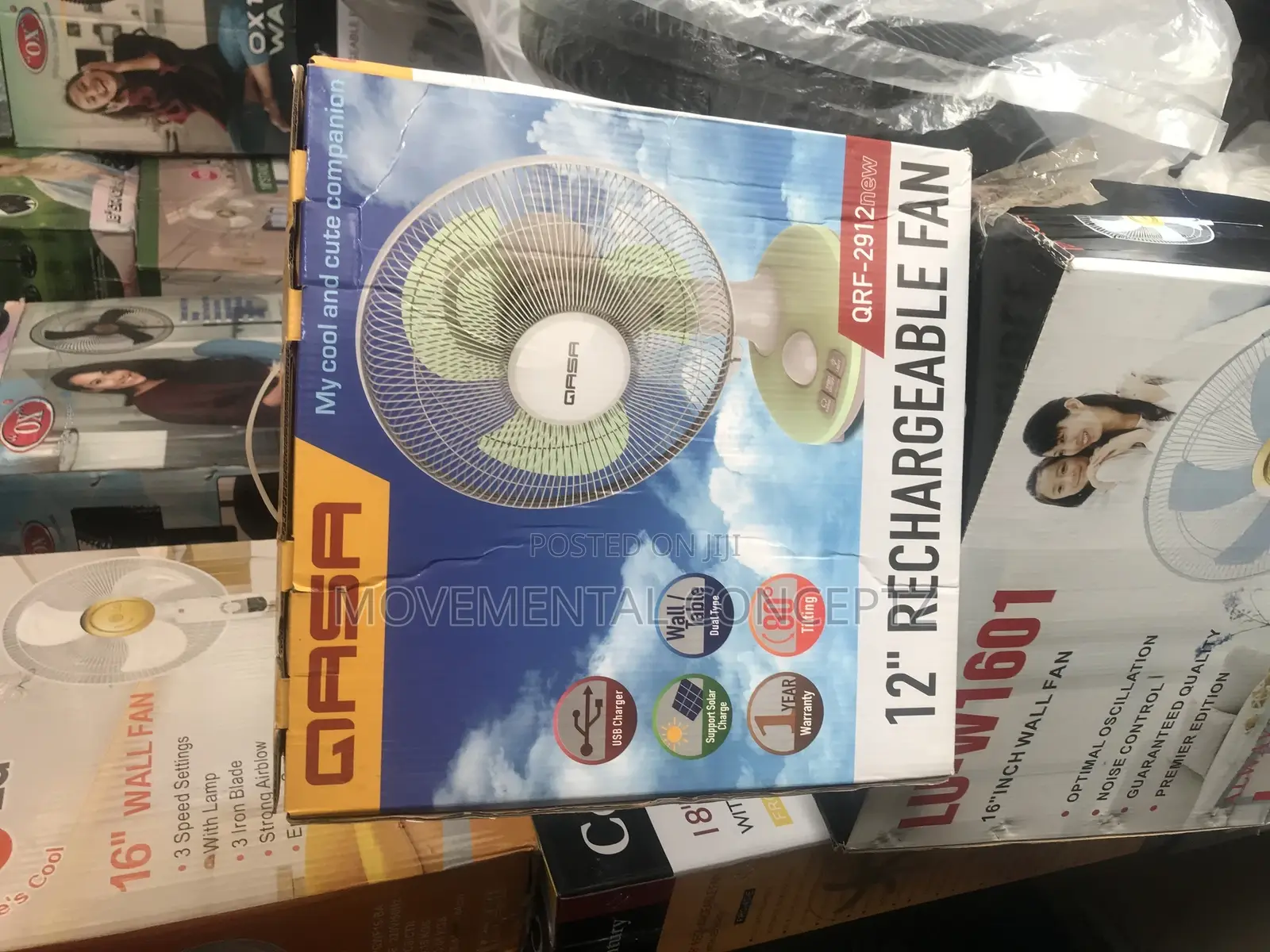 Qasa 12” Rechargeable Fan QRF-2912