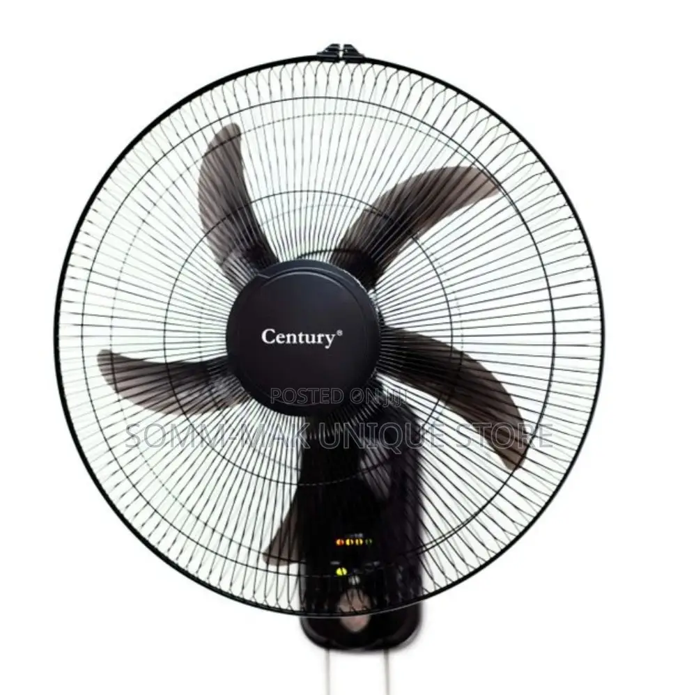 Century 18 Inches Rechargeable Wall Fan (FRCB 45) - Black