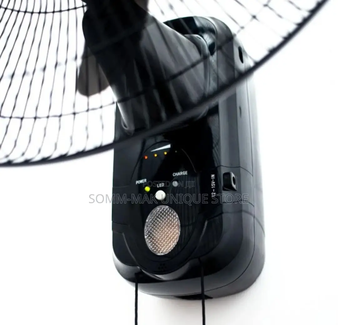Century 18 Inches Rechargeable Wall Fan (FRCB 45) - Black