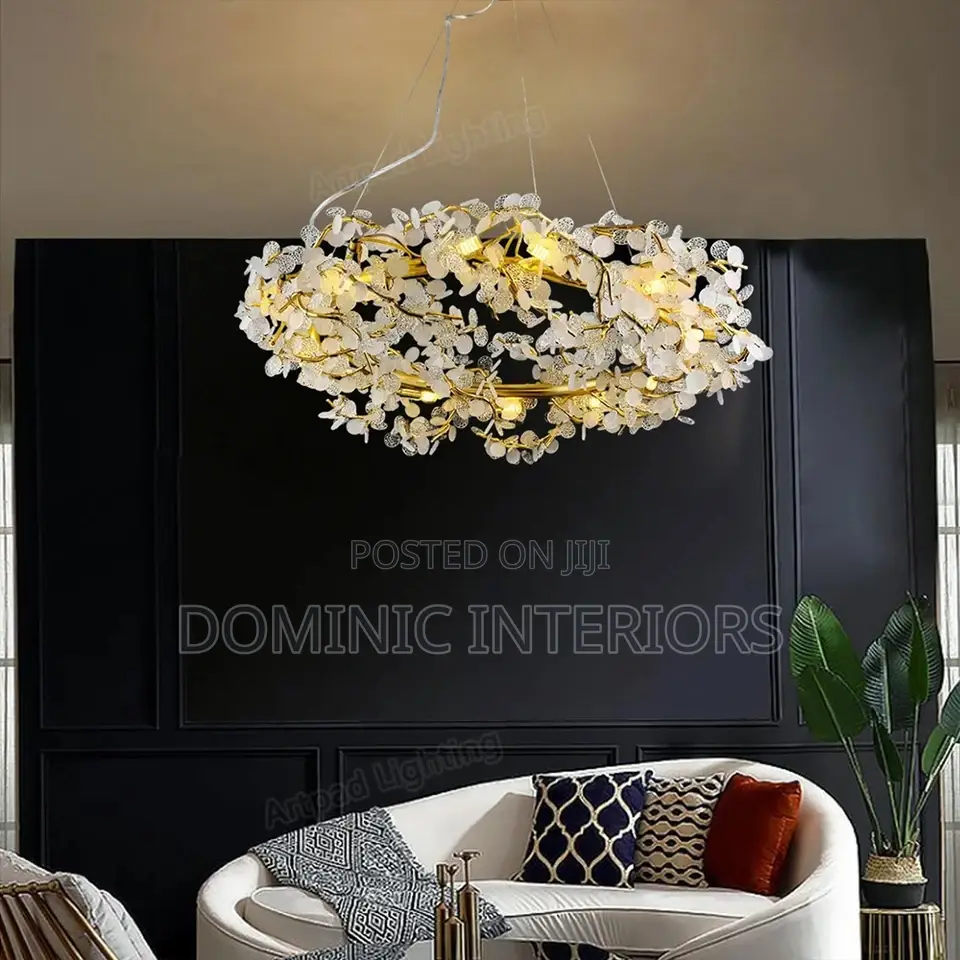 Gold Villa Lobby Led Chandelier