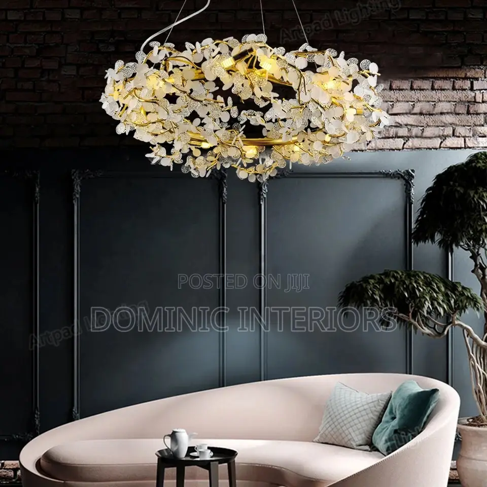 Gold Villa Lobby Led Chandelier