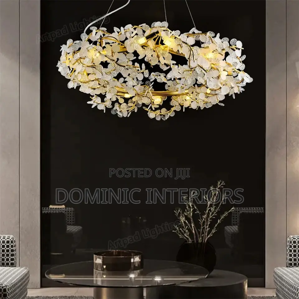 Gold Villa Lobby Led Chandelier