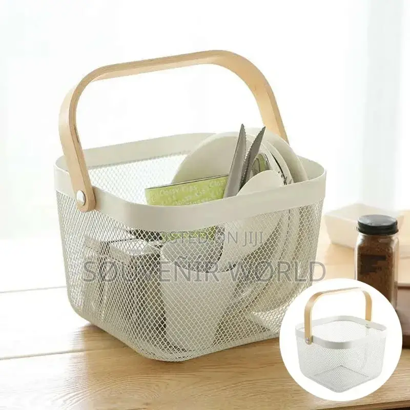 Malta Food Storage Basket With Wood Handle