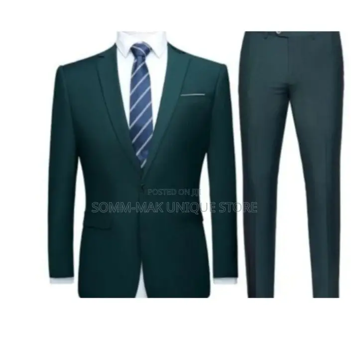 Fashion Men's Suit - Bottle Green