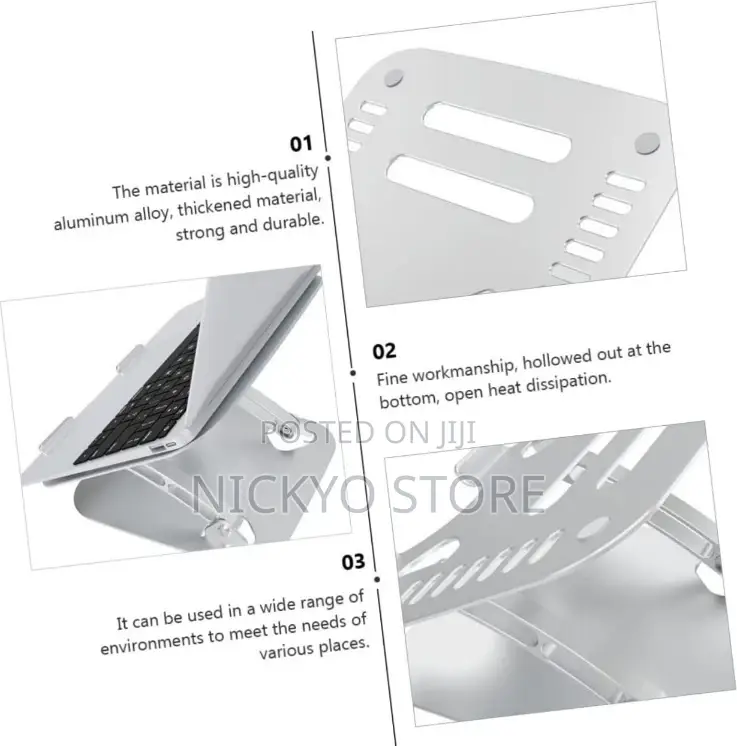 Portable Aluminum Computer Tablet Notebook Holder
