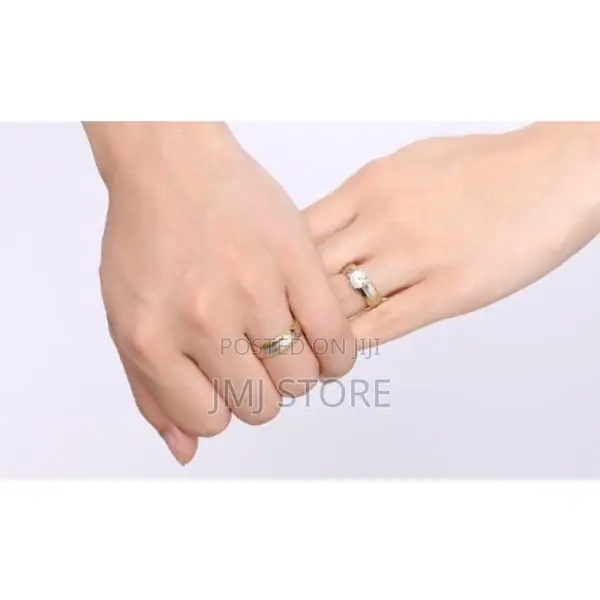 Bergen Two-Tone Gold Plated Large Stone Engagement Ring