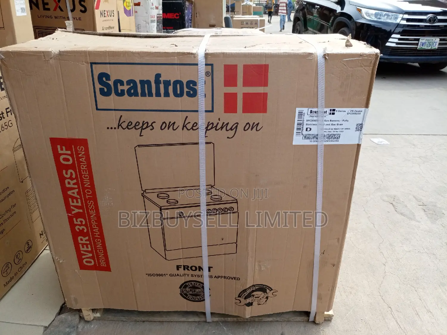 5 Burners Scanfrost All Gas Cooker, Stainless Steel.