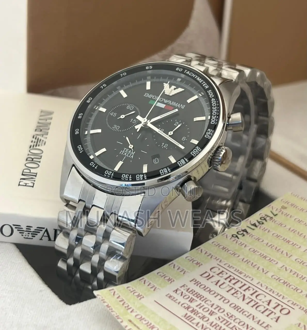 Luxury Ceramic Water Resistant Armani Wristwatch