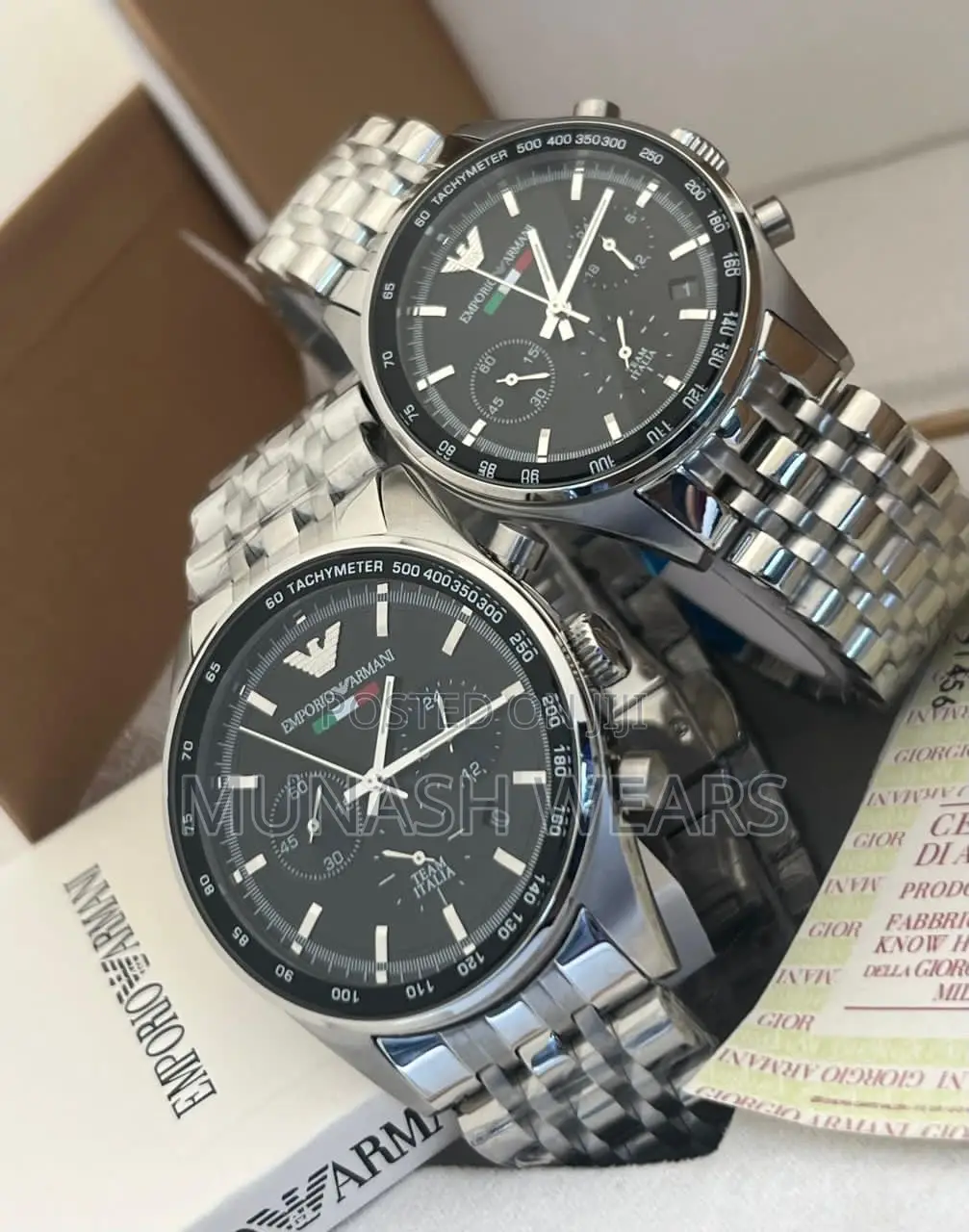 Luxury Ceramic Water Resistant Armani Wristwatch