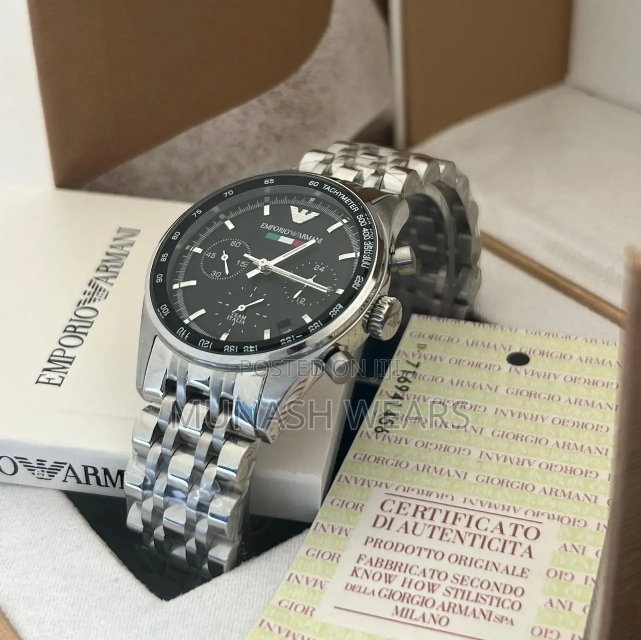 Luxury Ceramic Water Resistant Armani Wristwatch