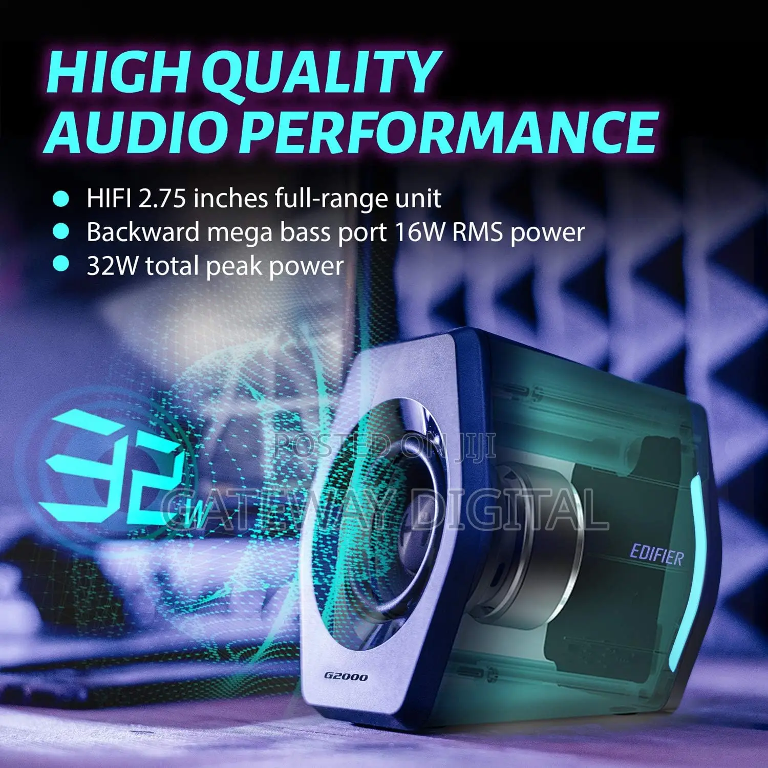 Edifier G2000 32w Rgb Pc Gaming Computer Desktop Speakers