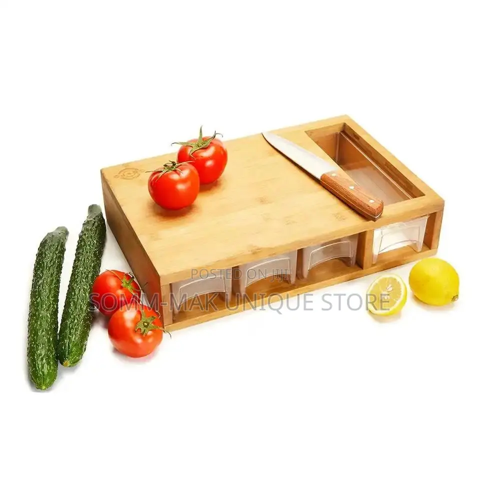 Bamboo Kitchen Chopping Blocks With Storage Container