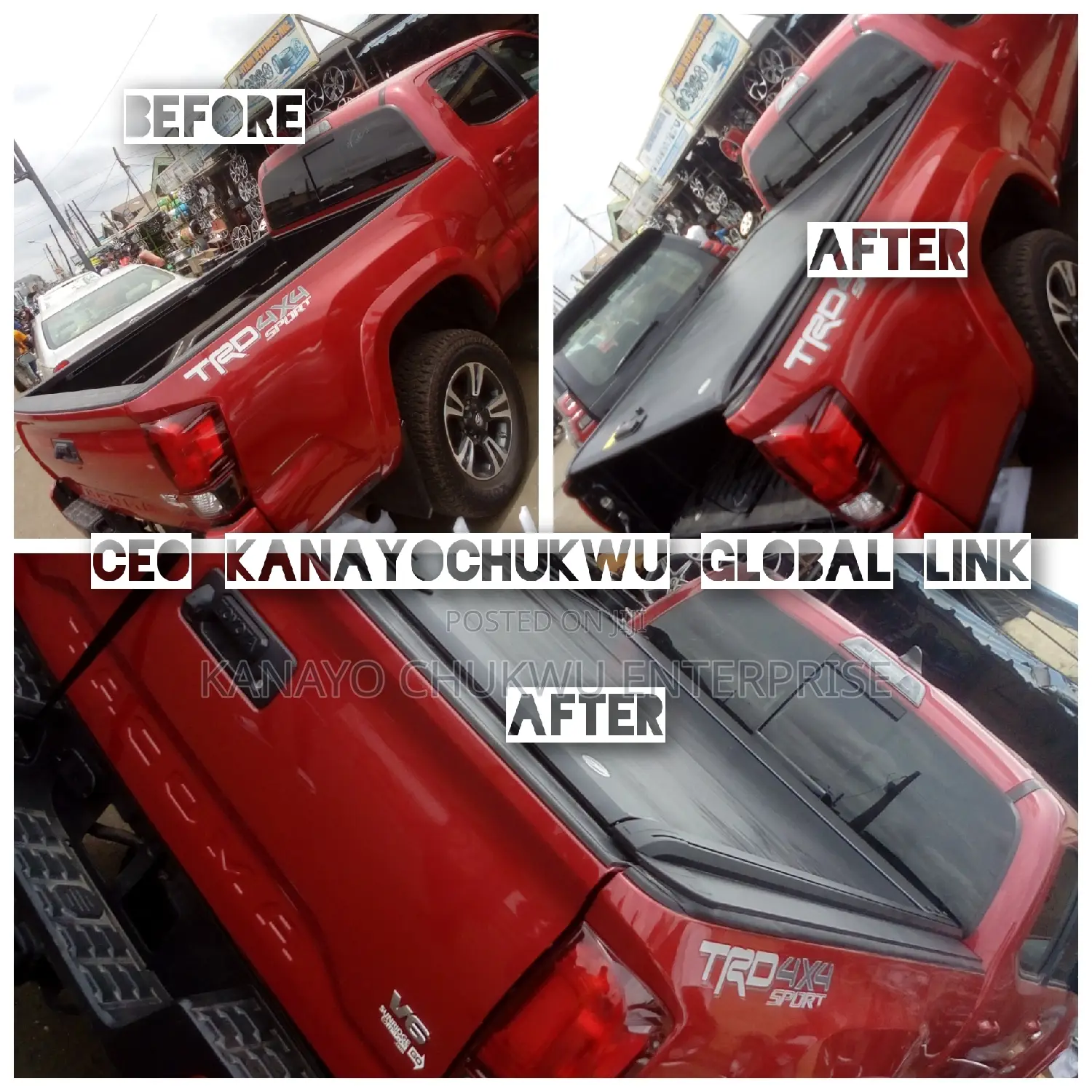 Back Boot Cover for Toyota Tacoma Rolling