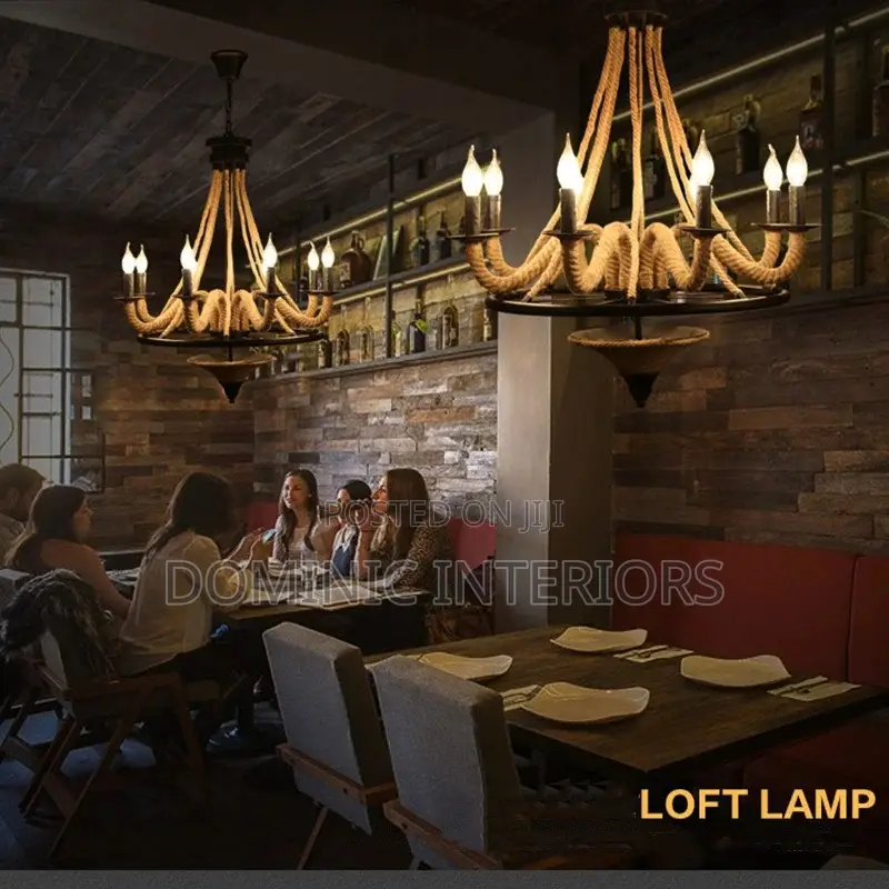 Hand Woven Hemp Rope Chandelier